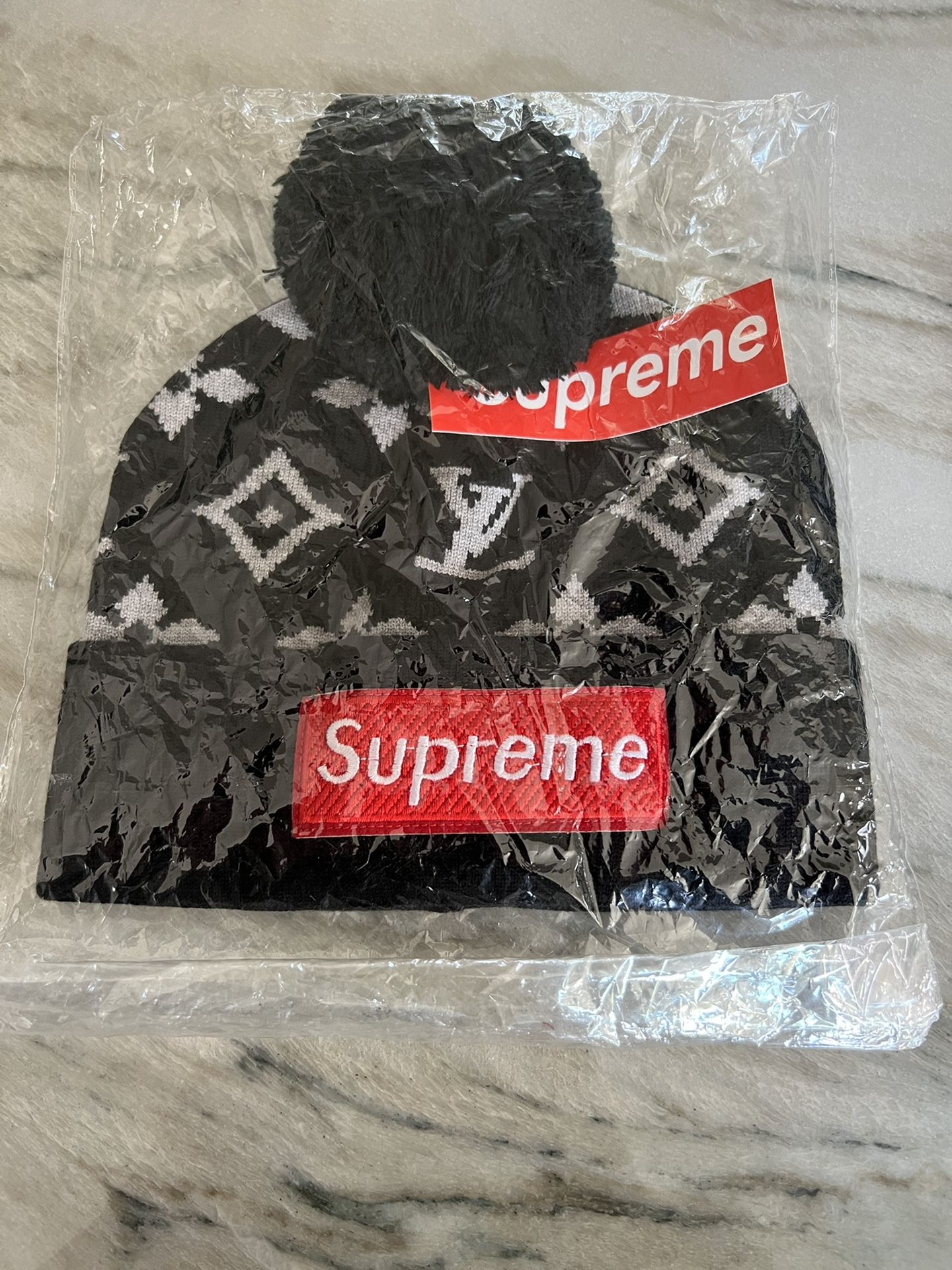 Supreme LV PomPom Beanie Cap **Brand New **