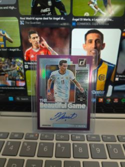 Angel Di Maria 2025-2026 Panini Donruss Road to FIFA -The Beautiful Game AUTO card #14/25