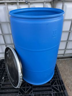 55 Gallon Open Top Food Grade Drum / Rain Barrel
