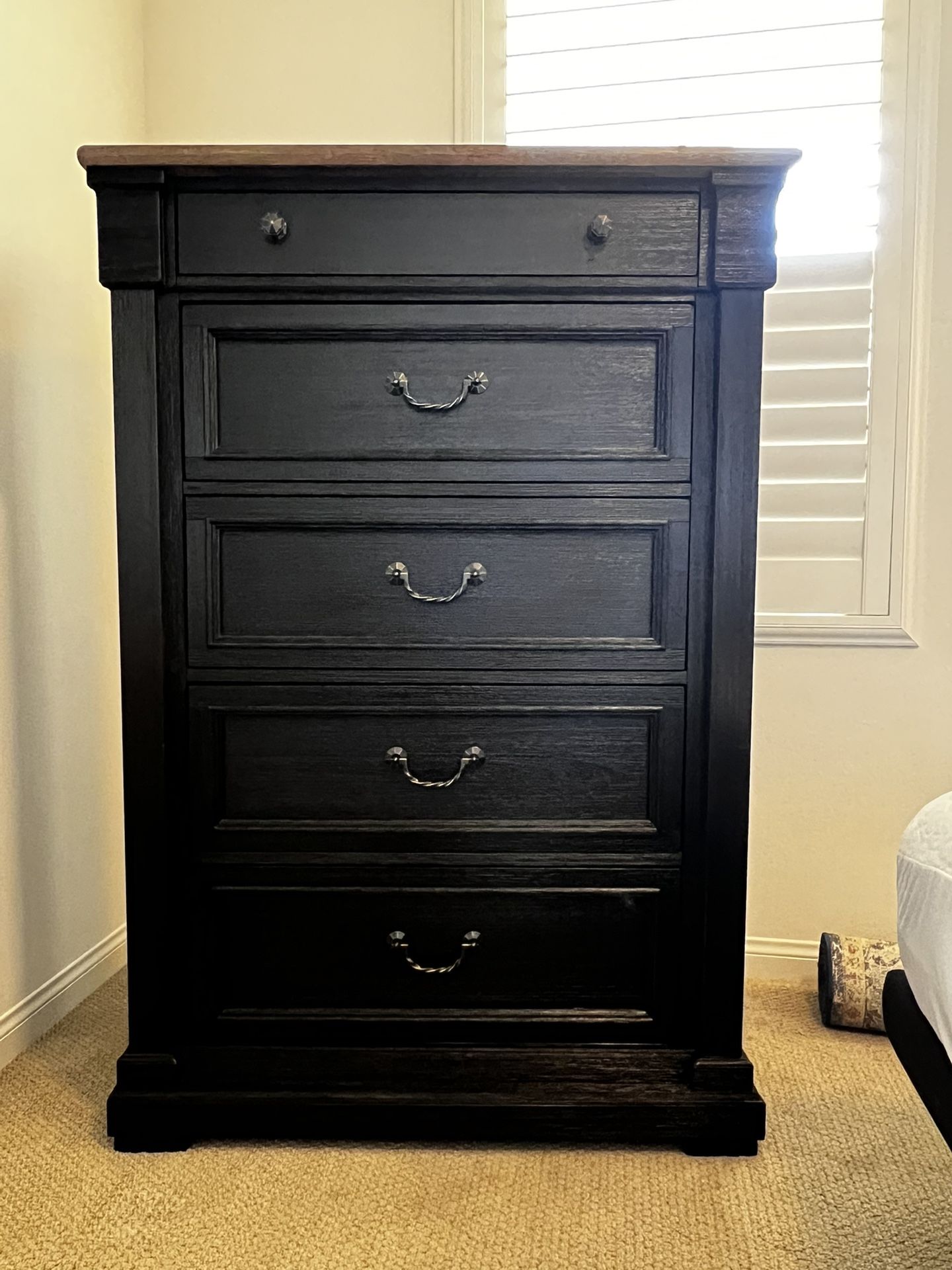 Five-drawer Chest & Matching End Table