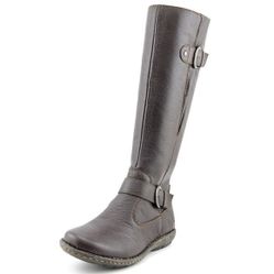 BOC dark brown pebbled leather knee high Faye riding boots 8.5