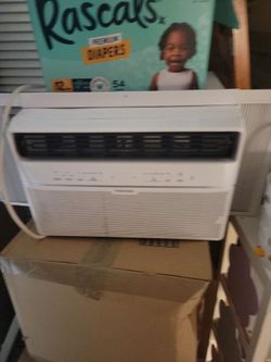 White Window Air Conditioner Unit