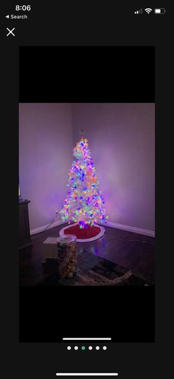 White Christmas Tree With Lights 