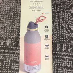 Ceramic Lined Bottle For You And Your Dog (detachable Bowels)