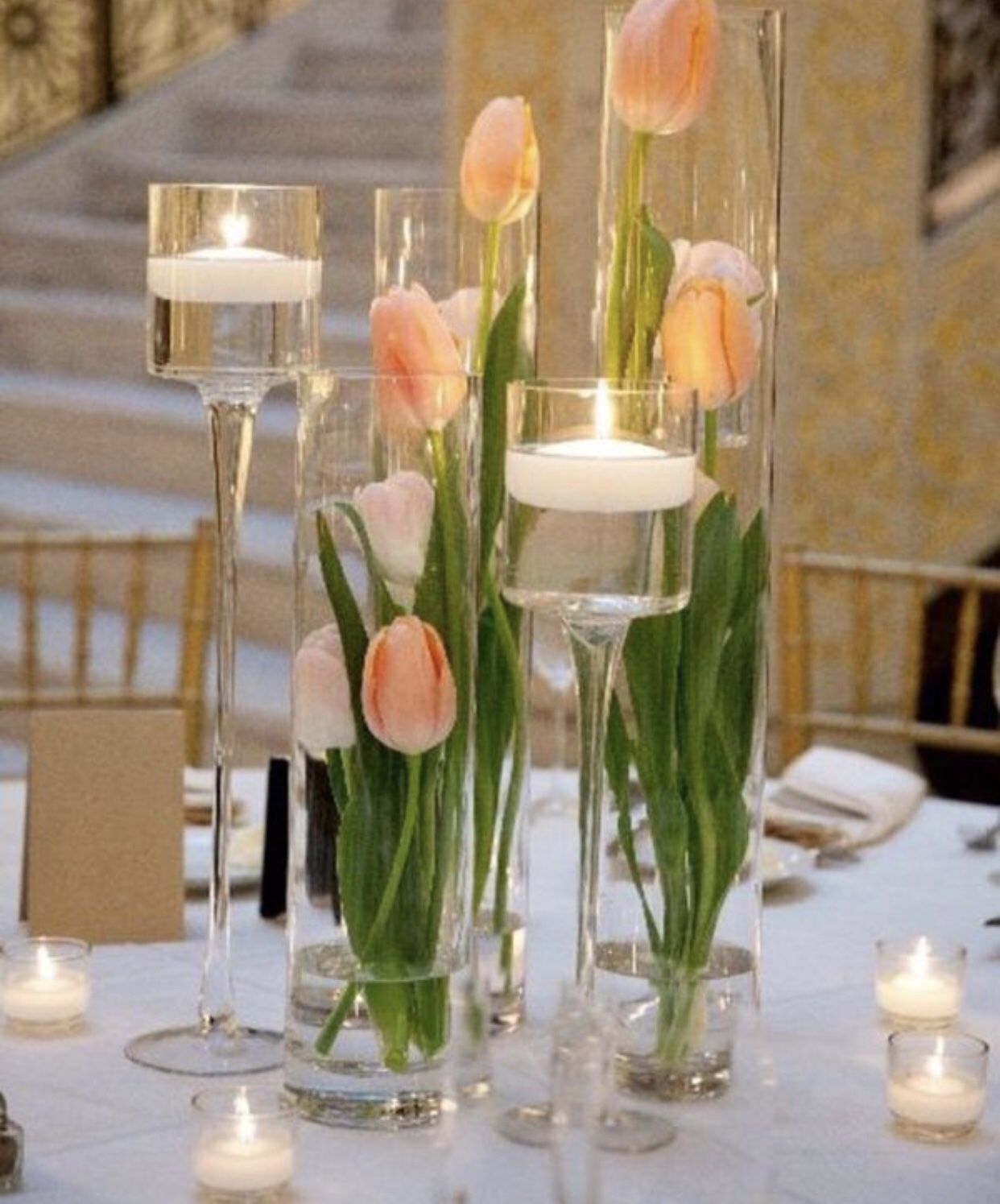 Stemmed Glass Vases and Candle Holders