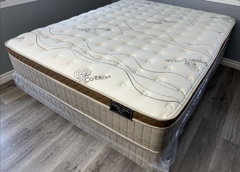 Full Organic Cloud Edition Europillow Top 12inch Mattress!!