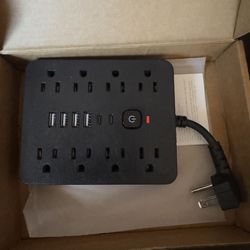 14 in 1 Power Strip with USB & Type C Charger