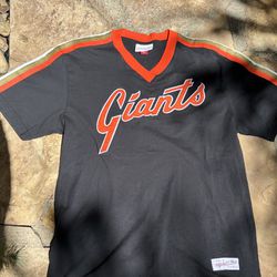 Mitchell & Ness San Francisco Giants MLB Classics Throwback Stitched Shirt Large
