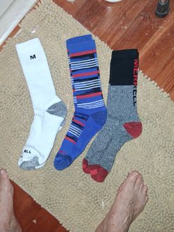 Merrell Socks, Outdoor Crew Unisex. 3 Pairs, NEW