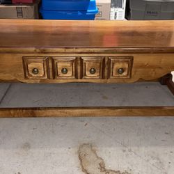 WOOD COFFEE TABLE 1 DRAWER