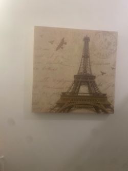 Paris shower curtain and canvas