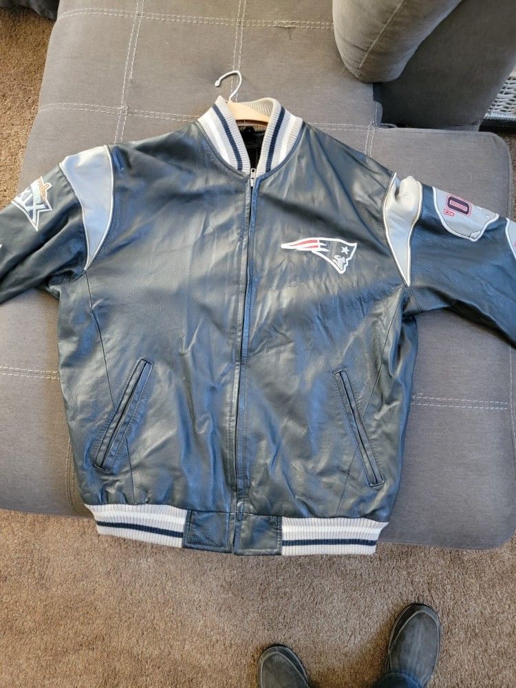 Patriots Superbowl Leather Jacket