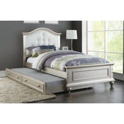White Twin Bed Frame With Trundle 