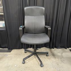 Black Faux Leather High-Back Office Chair