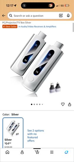 New 2027 Upgraded Wireless HDMI Transmitter and Receiver 328FT/100M, 4K Decode 1080P@60Hz Ultra HD Video Output, LED Displ