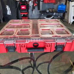 Milwaukee Packout 11-Compartment Impact Resistant Portable Small Parts Organizer Model #48-22-8430