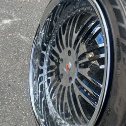 22” Rims And Brand New Lo Profile Tires