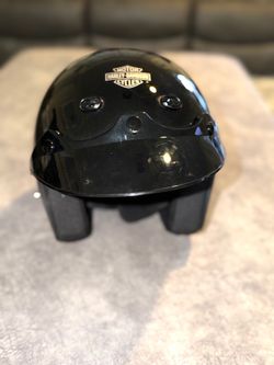 Harley-Davidson Black Half Helmet with Logo