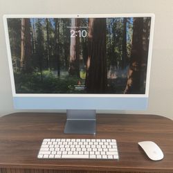 Blue iMac Desktop 24 Inch 