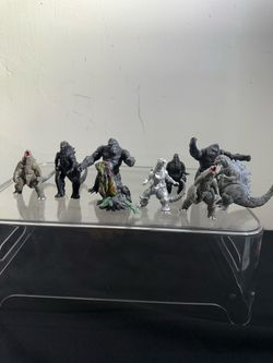 Godzilla Kaiju Monster & Gorilla Figure Lot – 9 Figures