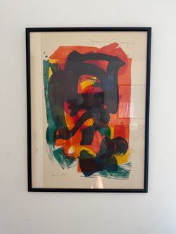 Mid-Century Modern Abstract Expressionist Lithograph (1968)