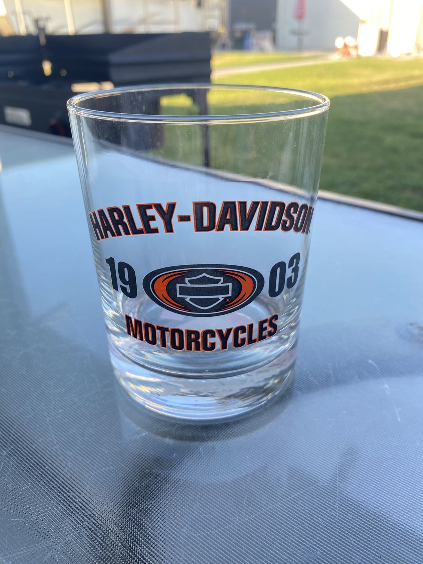 Harley Davidson Rocks Glass