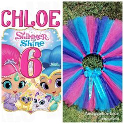 Shimmer and Shinne Birthday Tutu set- size 6
