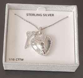 20" Sterling Diamond Necklace