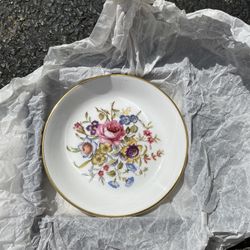 Vintage Royal Worcester Fine Bone China Floral Rose Trinket Pin Dish / Plate - NEW in Box