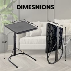 Adjustable Folding TV Tray Table – Laptop, Bedside & Couch Table