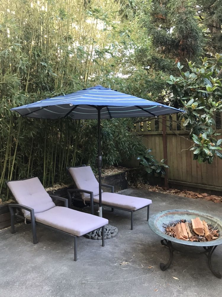 2 Patio Lounge Chairs - Free Fire Pit - PICK UP BY SUNDAY