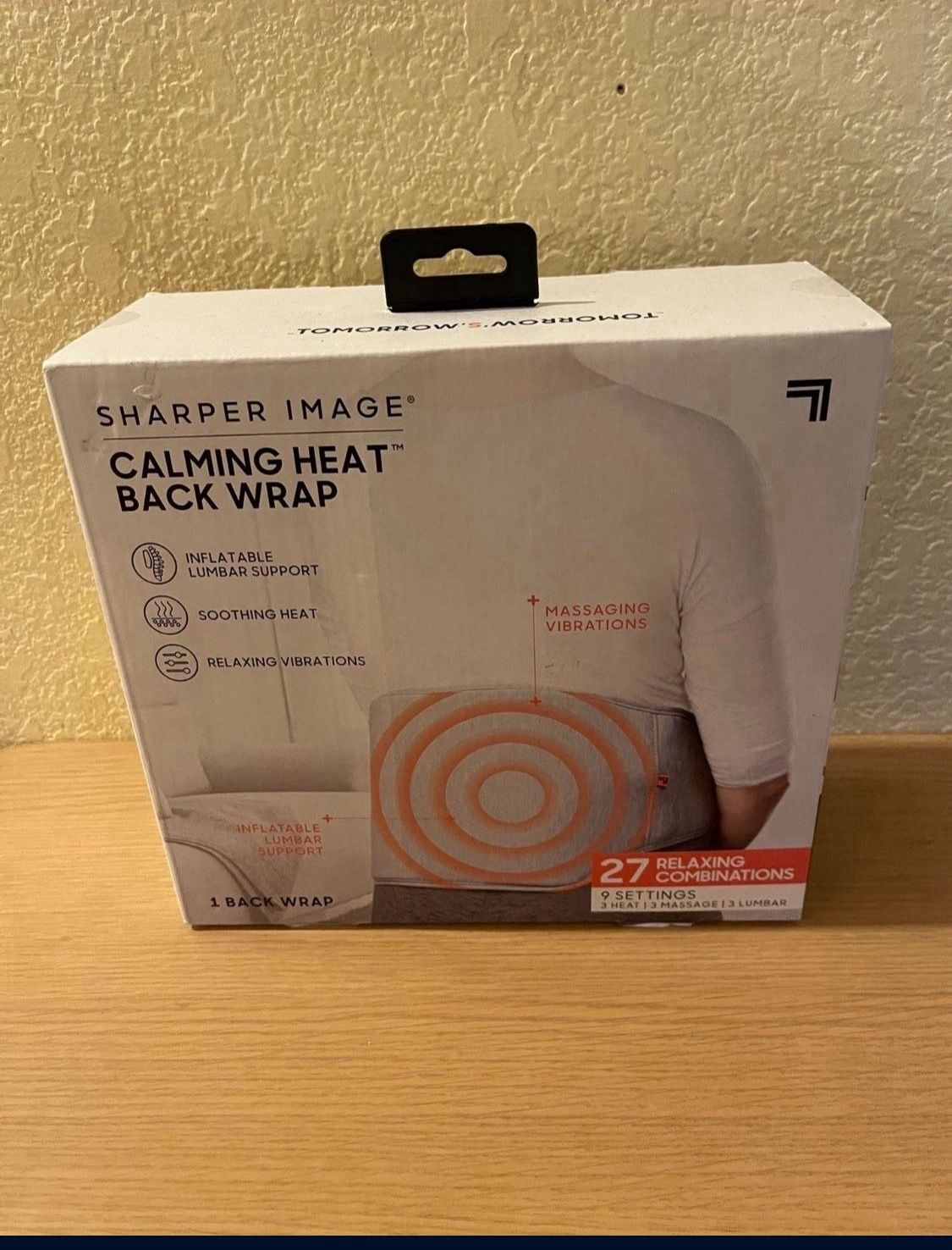 Sharper Image Calming Heat Back Wrap with Relaxing
