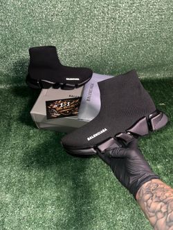 Size 9 Men Black Balenciaga Sock shoe