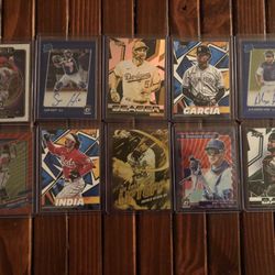 MLB Baseball Cards 2 Autograph Cards Sam Huff, & Alejandro Kirk, Ronald Acuna, Corey Seager and Plenty More