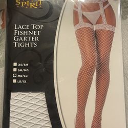 Lace top Fishnet Garter Tights 
