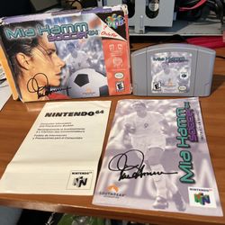 Mia Hamm Soccer 64 (Nintendo 64, 2000) N64 Complete CIB w/ Manual Protector 