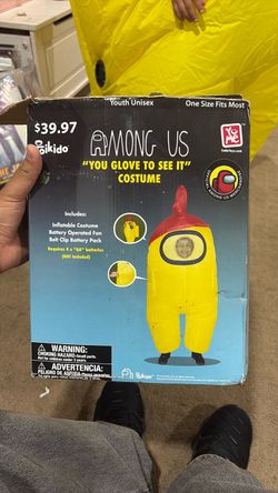 Among us youth costume fits most