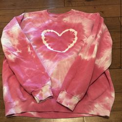 Urban Outfitters Pink Heart Crewneck