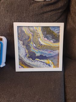 Nice Painting In Glass Covered Frame .