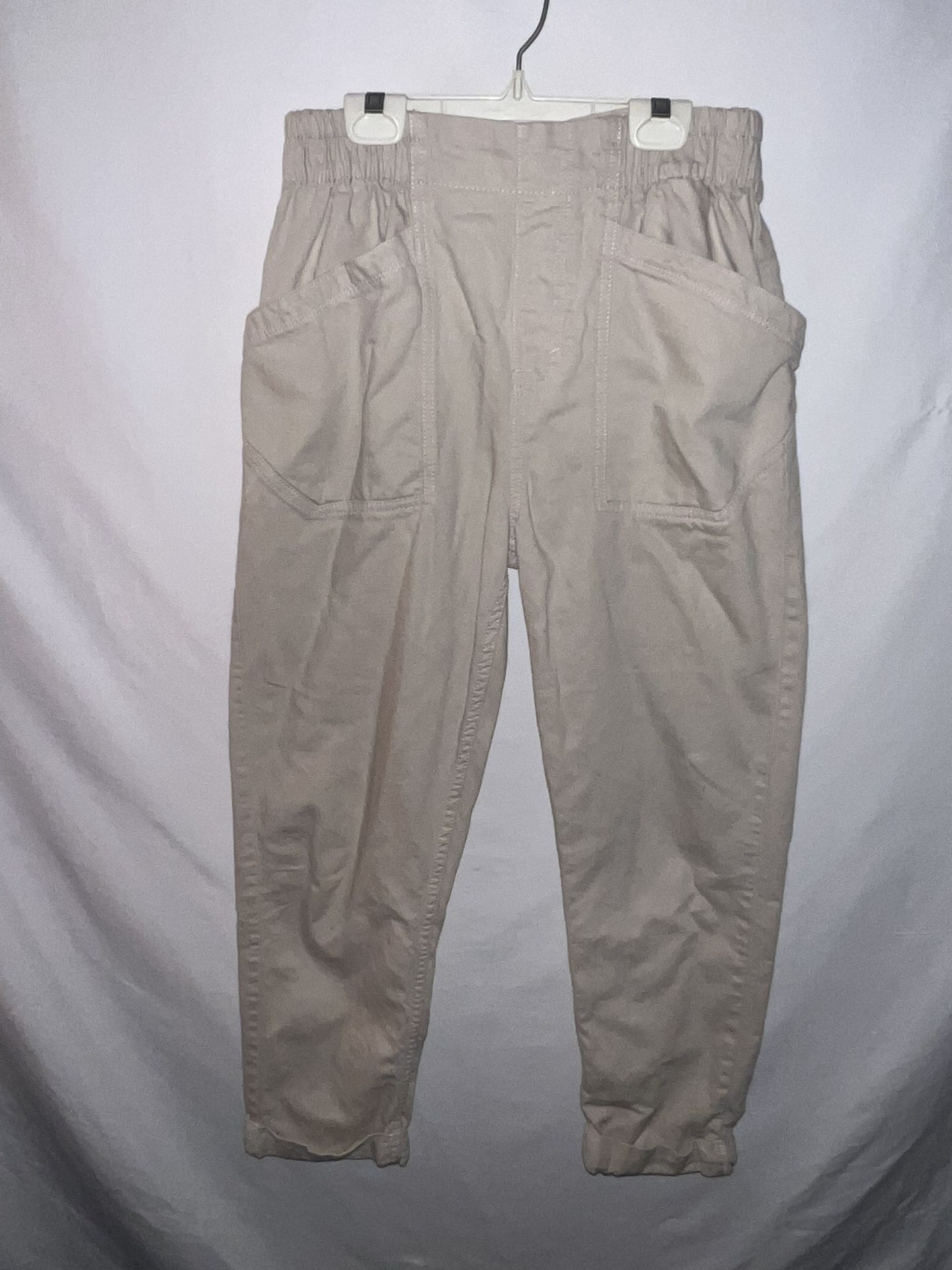 Ladies size 6 Kensie tan stretch waist 100% cotton pants