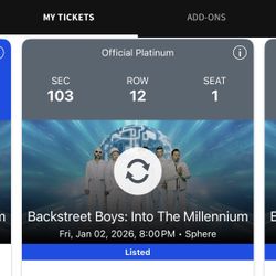 Backstreet Boys BSB Tickets