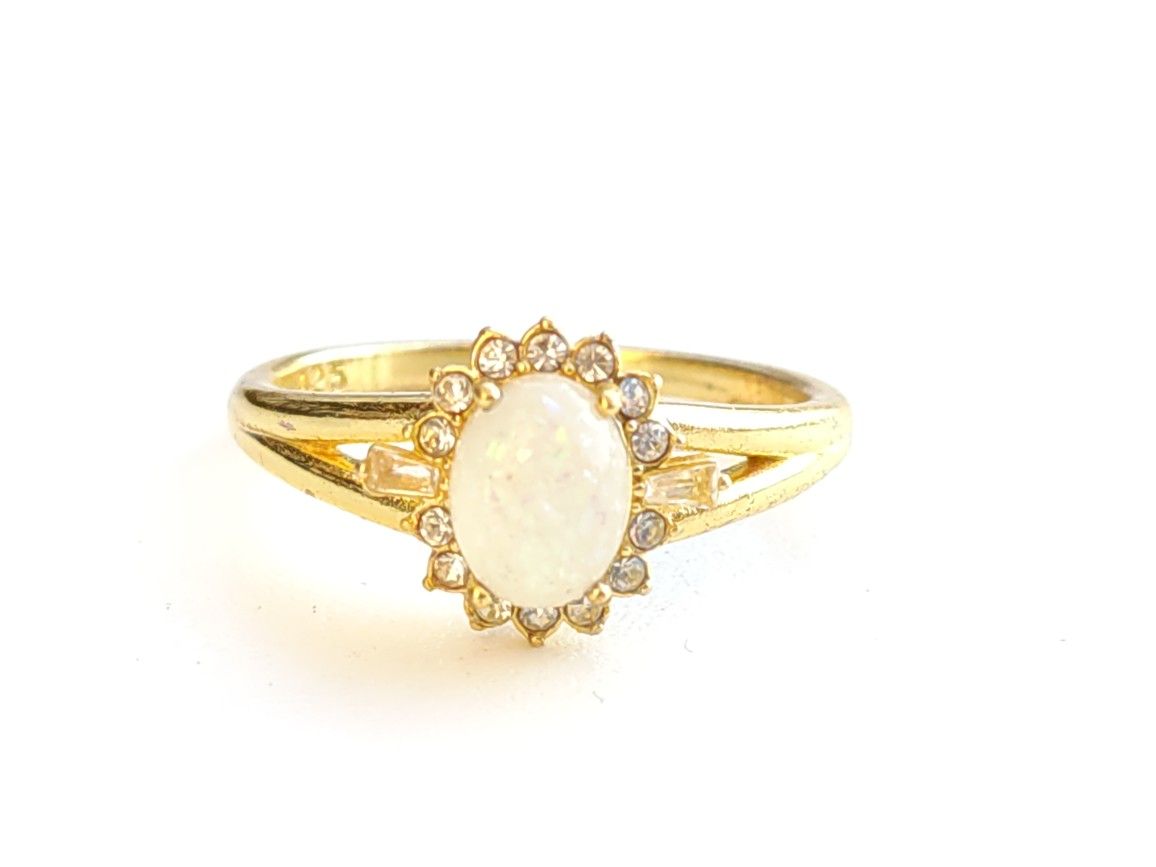 925 Silver Gold Plated Ring
