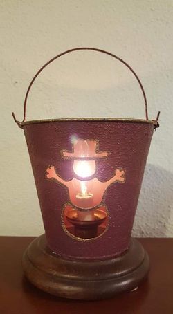 One-of-a-kind Handmade Snowman Cutout Can Christmas Winter Holiday Lamp Decorative Accent Light. $20.00