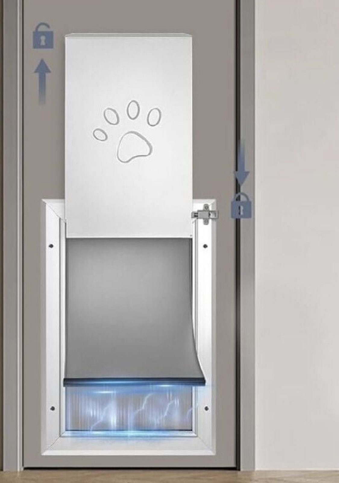 NEW Heavy Duty Dog Door Size XLarge Insulated New, Open Box Aluminum and Never Rust Size Extra Large For Door - 15.94" x 25.19" Door with Flap 13.7" x