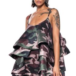 Camo mini dress