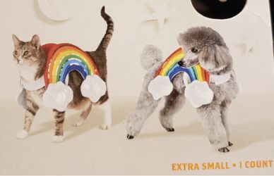Hyde and Eek Boutique Halloween Dog Cat Rainbow Costume - XS