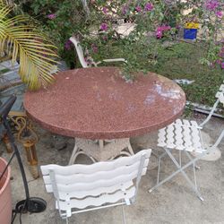 Granite Table Top Bamboo Base 