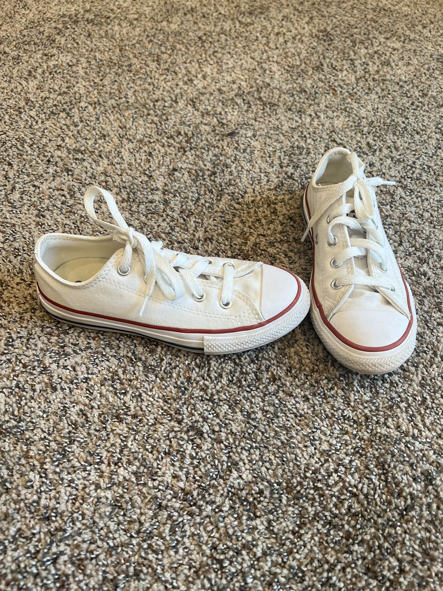 Kids white Converse shoes