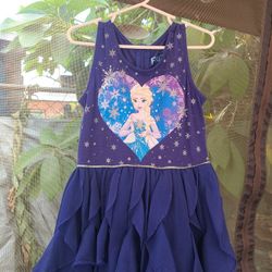 Blue Frozen Dress for Little Girls