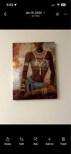African Woman Canvas Wall Art Print